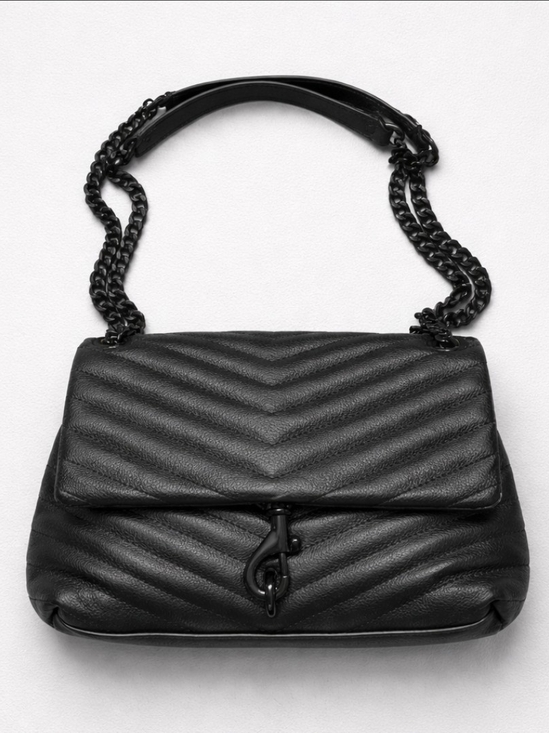 Rebecca Minkoff Handbags - Rebecca Minkoff Black Quilted Chain-Handle Women's Shoulder Bag